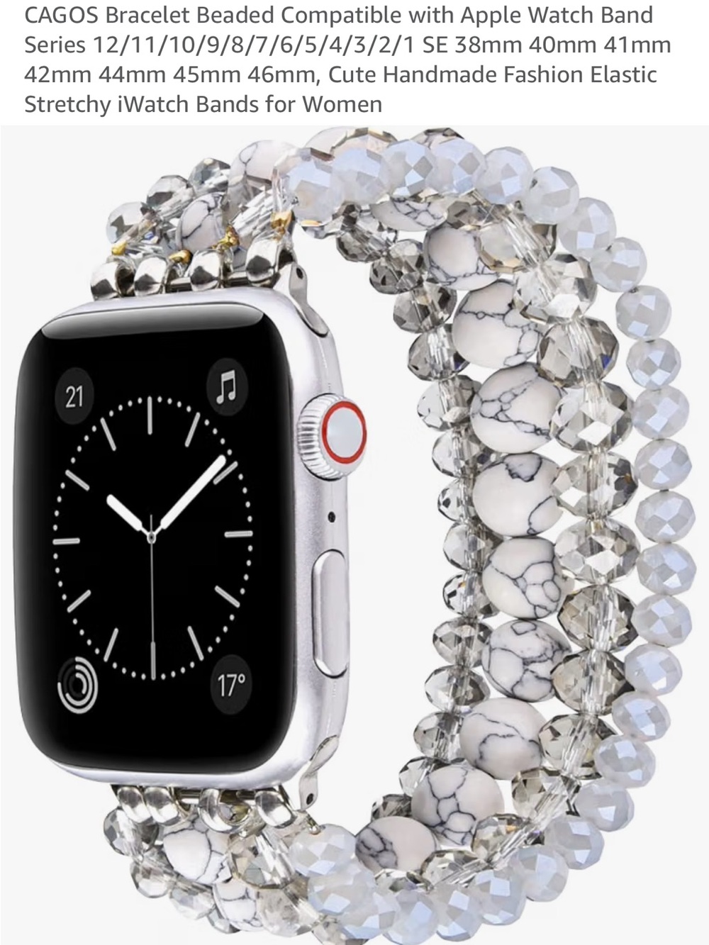 CAGOS Beaded Apple Watch Band